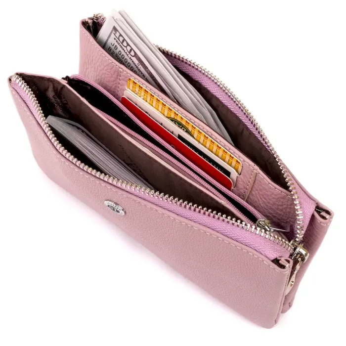 Місткий клатч на два відділення жіночий ST Leather 19247