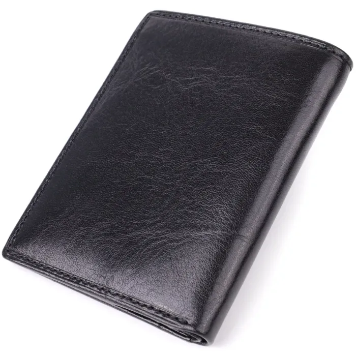 Невеликий гаманець для чоловіків з натуральної глянсової шкіри Tony Perotti 20898_1 (3549 nero) Чорний