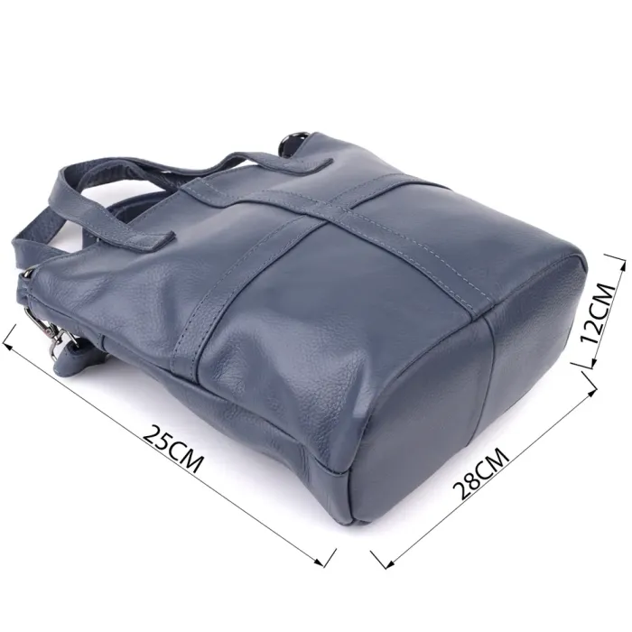 Красива сумка жіноча з натуральної шкіри Vintage 22995 Синій