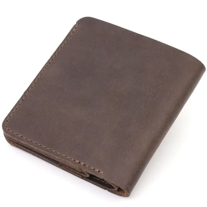 Урожай шкіряний портмоне Shvigel 16601 Коричневий