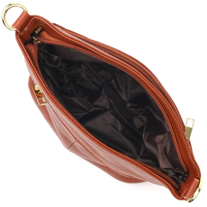 Ніжна жіноча сумка Vintage 15003 шкіряна Коричневий