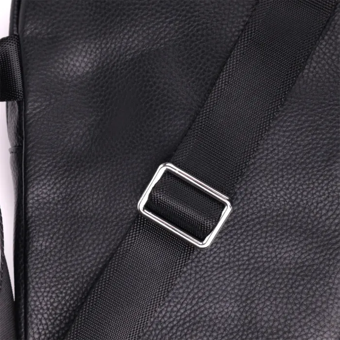 Цікава плечова сумка для чоловіків з натуральної шкіри Vintage 15100 Чорний