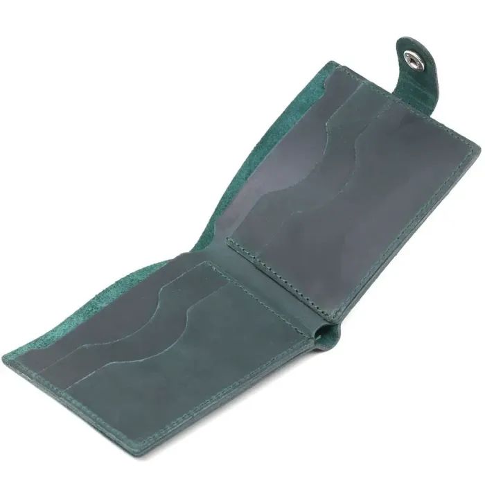 Модное винтажное портмоне Shvigel 16498 Зеленый