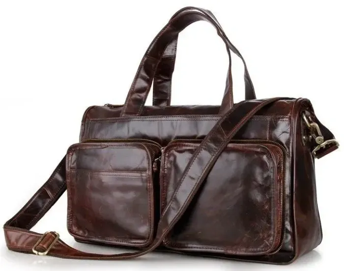 Сумка чоловіча Vintage 14243 шкіряна Коричнева