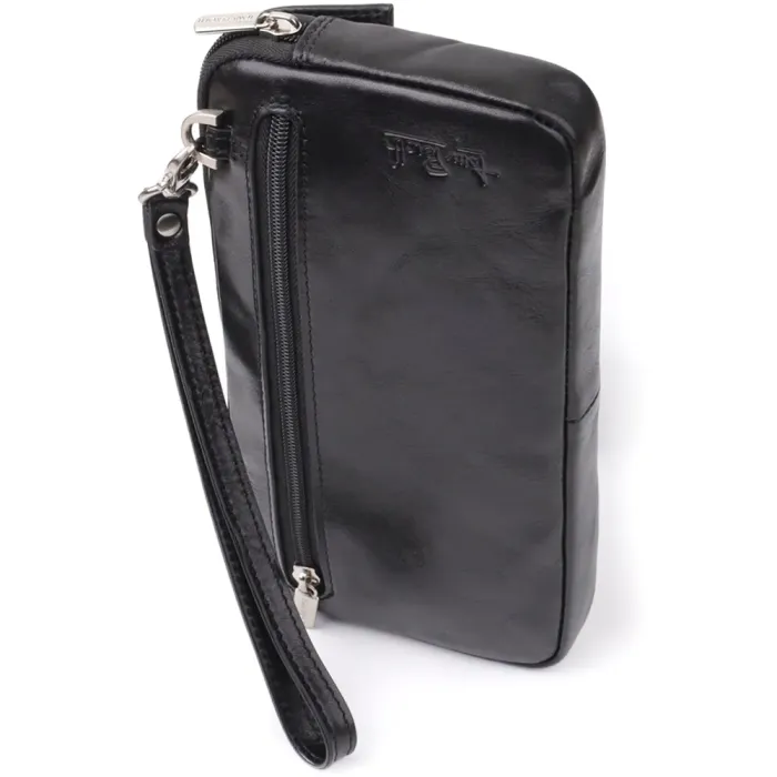 Місткий чоловічий клатч з гладкої натуральної шкіри Tony Perotti 20858_1 (9405 nero) Чорний