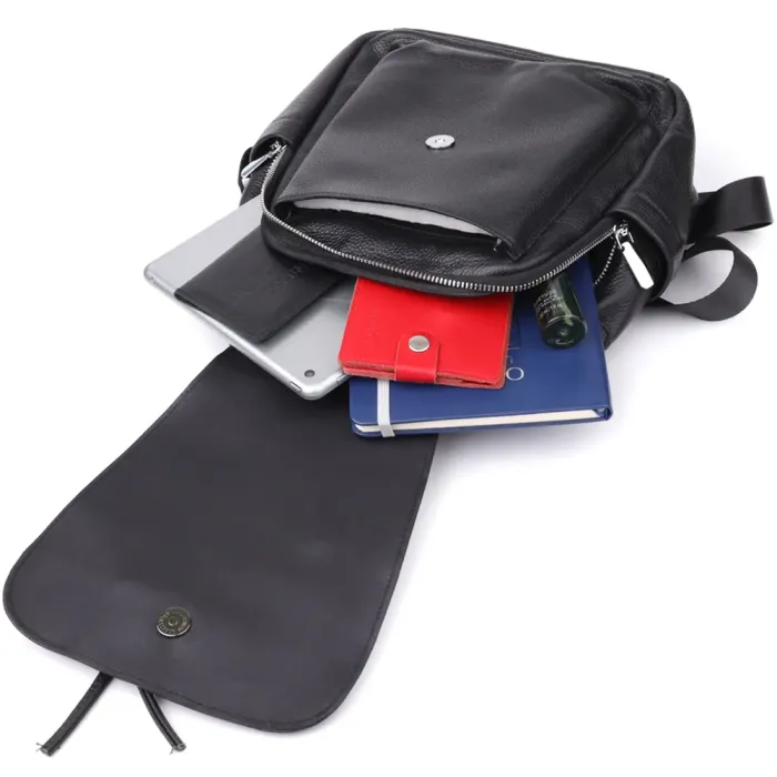 Класичний жіночий рюкзак з натуральної шкіри Vintage 23061 Чорний