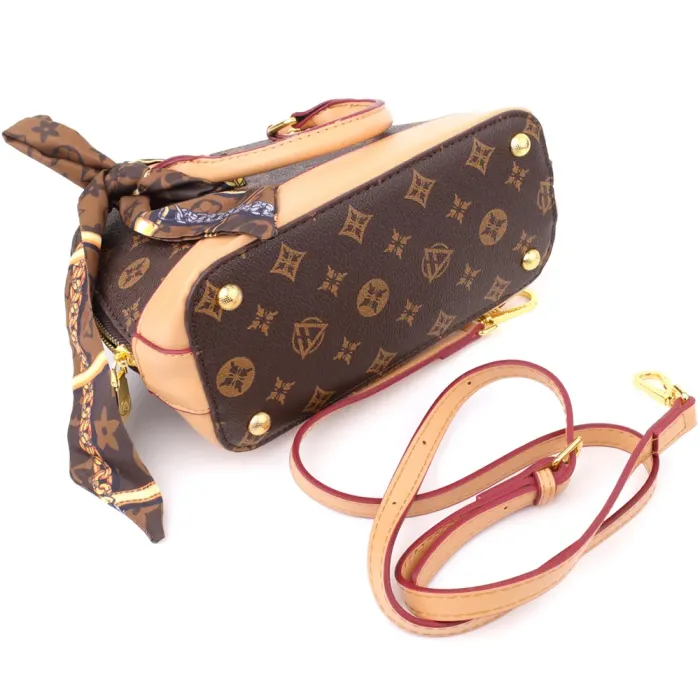 Каркасна жіноча сумка з екошкіри Vintage 15152 Коричневий