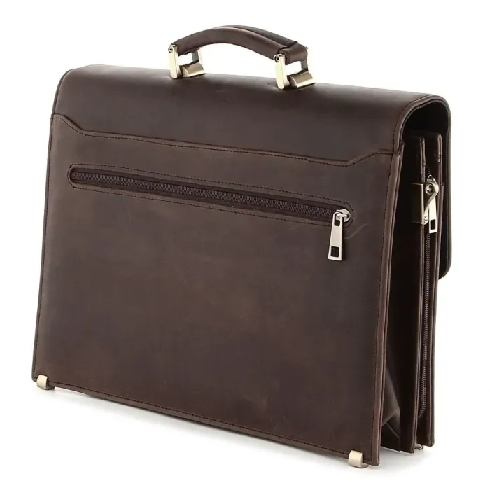 Портфель SHVIGEL 00752 із вінтажної шкіри Коричневий