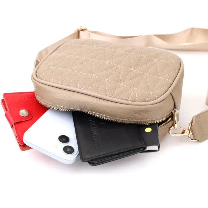 Жіноча сумка на кожен день з натуральної шкіри Vintage 22901 Бежевий