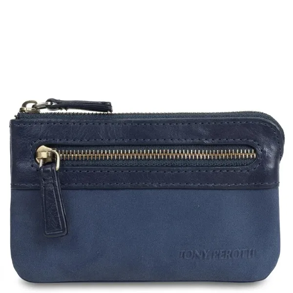 Ключниця Tony Perotti з натуральної шкіри Metropolis 359L navy (90016) Темно-синя
