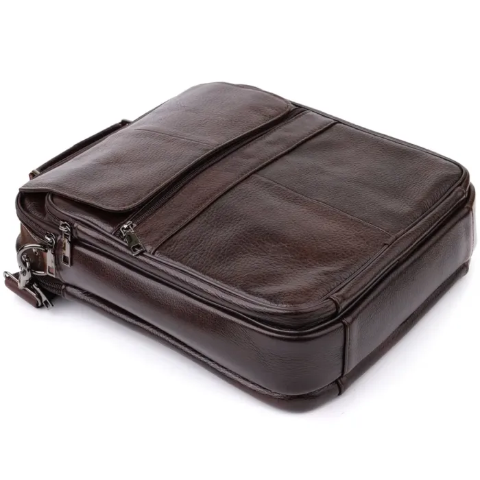 Ділова чоловіча сумка з натуральної шкіри Vintage 23027 Коричневий