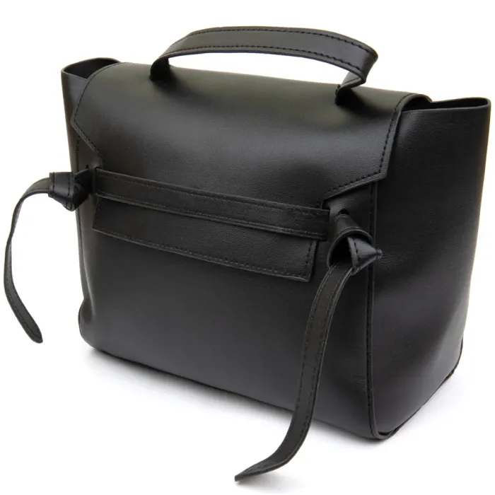 Сумка з клапаном із шкірзамінника Vintage 14949 Чорна