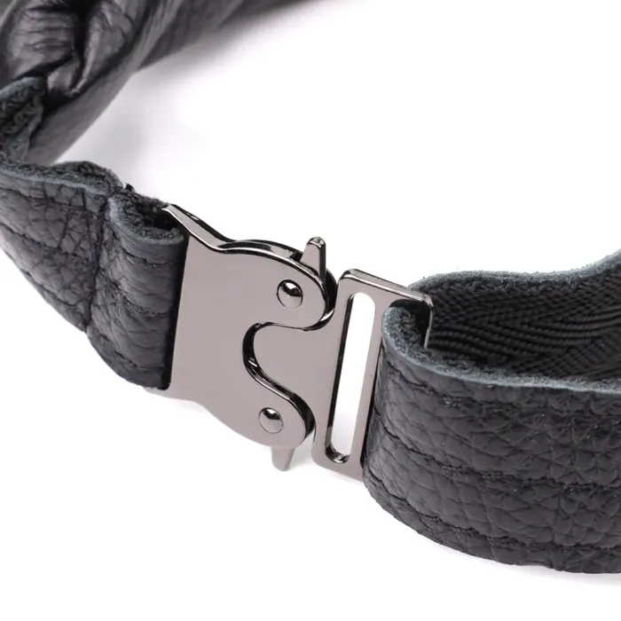 Відмінна сумка бананка із зернистої натуральної шкіри Shvigel 23145 Чорний