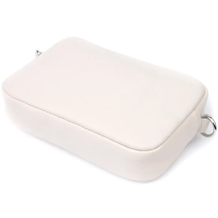 Класична жіноча сумка крос-боді з натуральної шкіри Shvigel 22839 Бежева