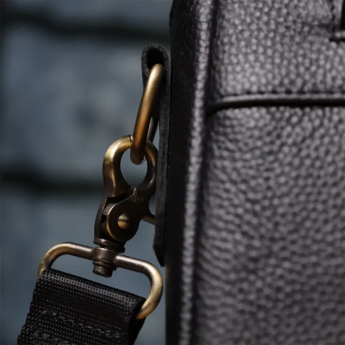 Практичний портфель для чоловіків з натуральної шкіри Vintage 23041 Чорний