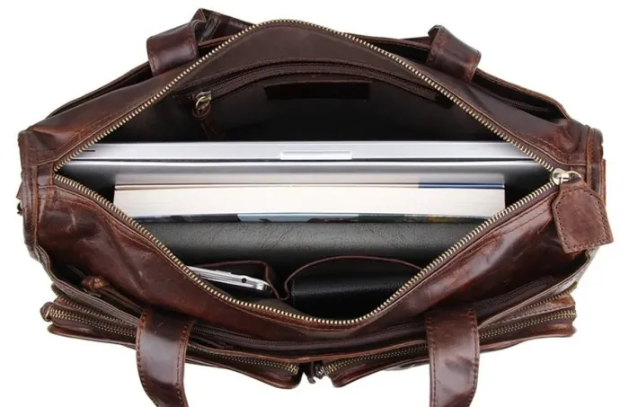 Сумка чоловіча Vintage 14243 шкіряна Коричнева