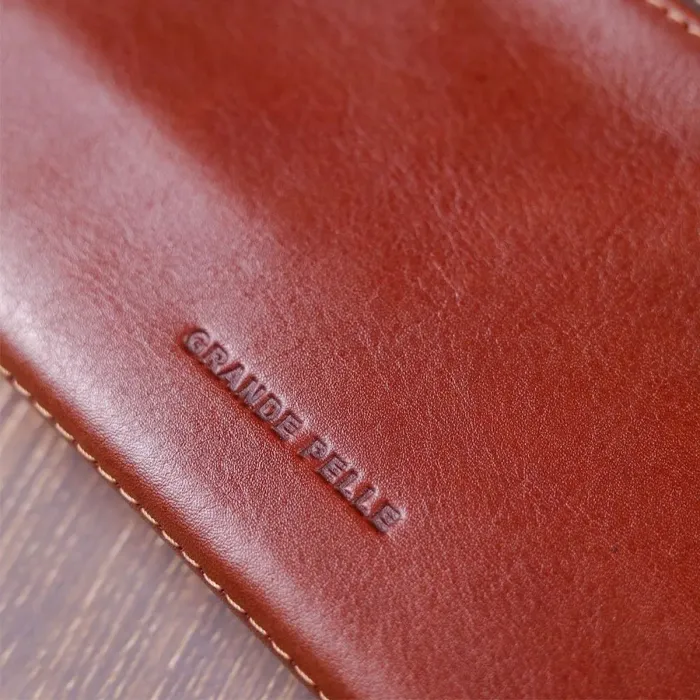 Практичний чоловічий портмоне Grande Pelle 11424 Коричневий