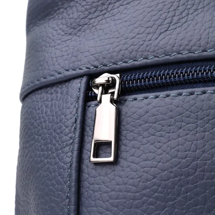 Практична жіноча сумка на два відділення з натуральної шкіри Vintage 23016 Синій