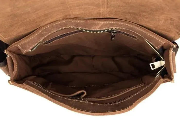 Сумка чоловіча Vintage 14231 у вінтажному стилі Коричнева