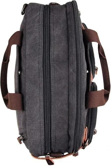 Сумка чоловіча Vintage 14480 трансформер Сіра