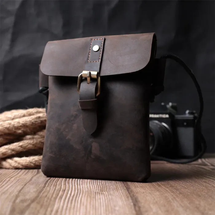 Вінтажна сумка через плече з натуральної шкіри Vintage 15084 Коричневий