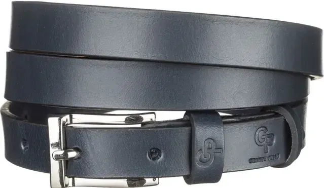 Ремень женский Grande Pelle 11068 тонкий Синий