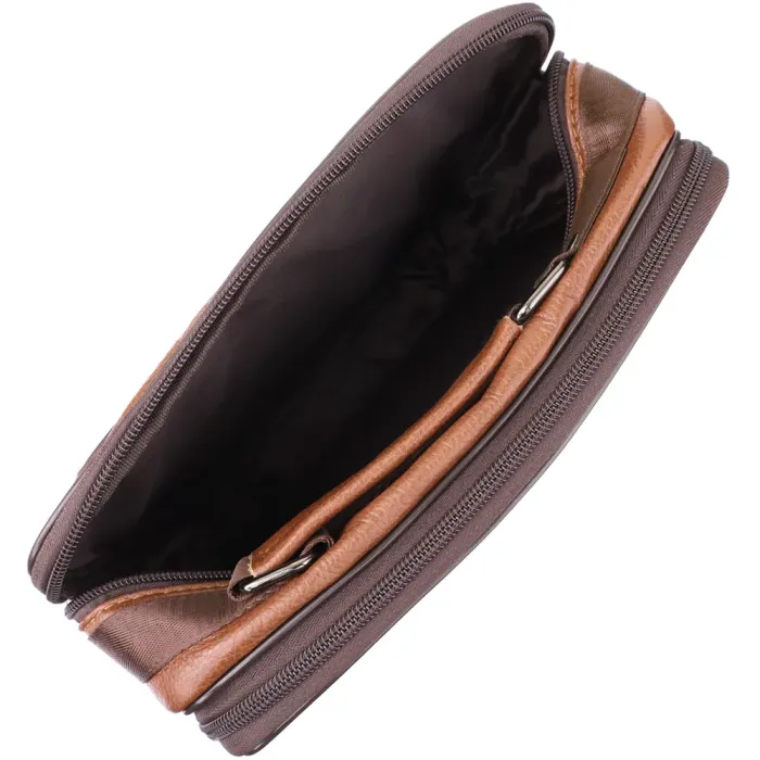 Зручна чоловіча сумка з ручкою для перенесення в руці з натуральної шкіри Vintage 23025 Світло-коричневий