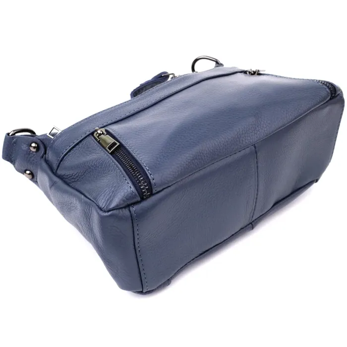 Зручна жіноча сумка з натуральної шкіри Vintage 23019 Синій