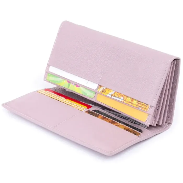 Гаманець на магнітах із клапаном жіночий ST Leather 19242 Ліловий
