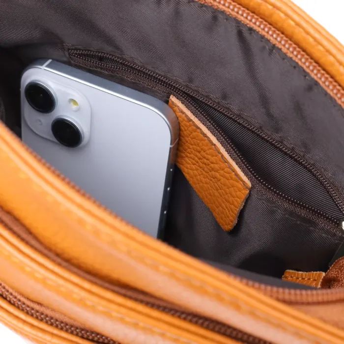 Невелика жіноча сумка з натуральної шкіри 15124 Vintage Рудий