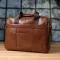 Чоловічий діловий портфель з натуральної шкіри Vintage 23038 Коричневий