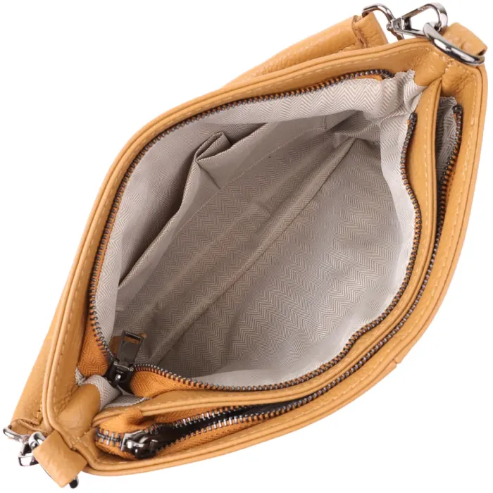 Жіноча сумка на два відділення з натуральної шкіри Vintage 23015 Світло-коричневий