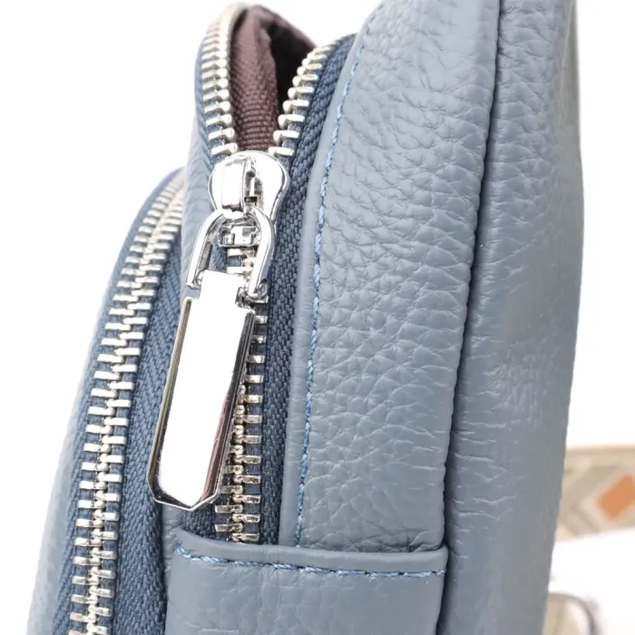 Універсальна жіноча сумка-слінг із натуральної шкіри Vintage 22937 Синій