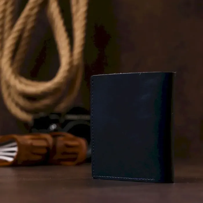 Зручний портмоне з натуральної шкіри Shvigel 16507 Синій