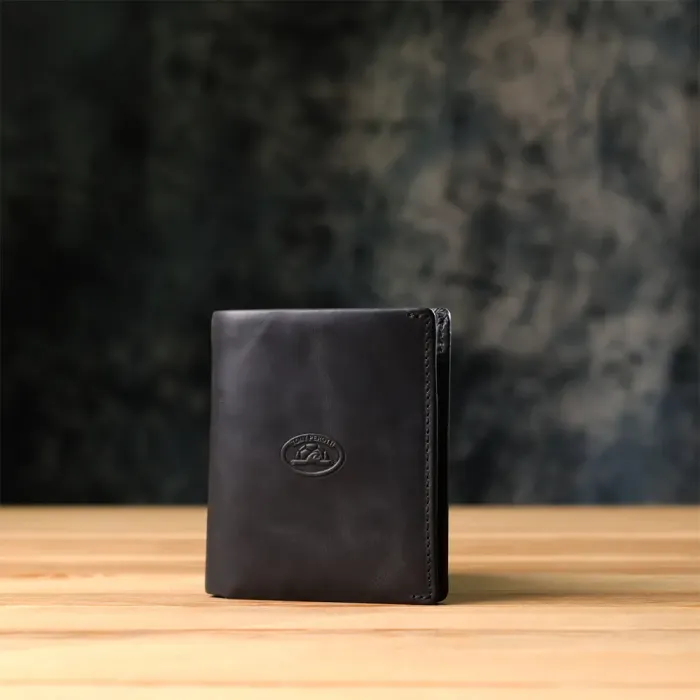 Чоловічий вертикальний гаманець з матової натуральної шкіри Tony Perotti 20832_1 (1165 nero) Чорний