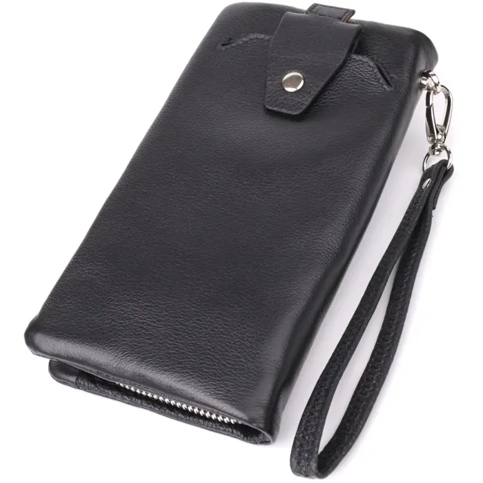 Жіночий шкіряний гаманець-клатч із відділенням під телефон ST Leather 23101 Чорний
