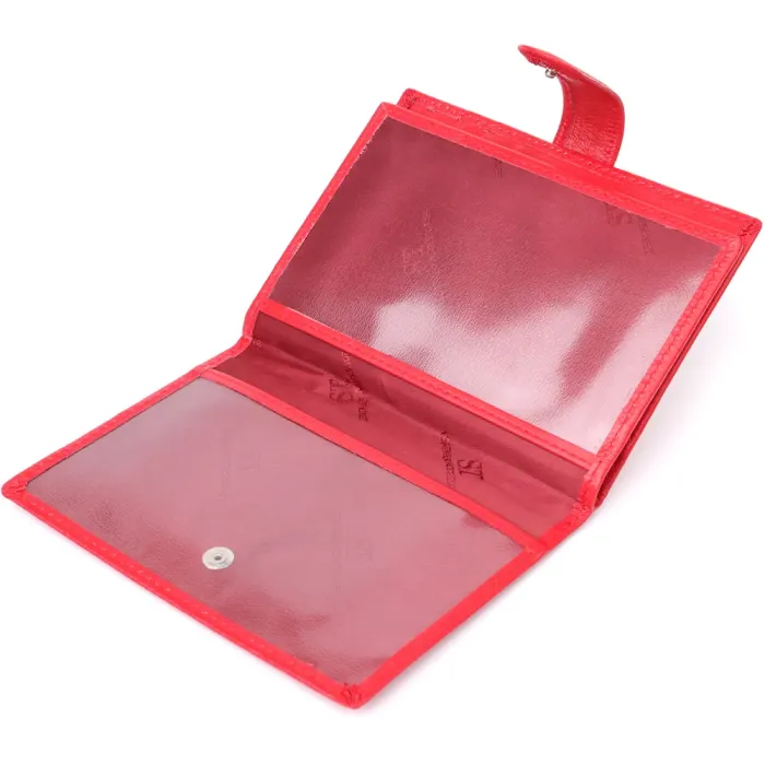 Красива обкладинка на документи для жінок з натуральної шкіри ST Leather 23118 Червоний