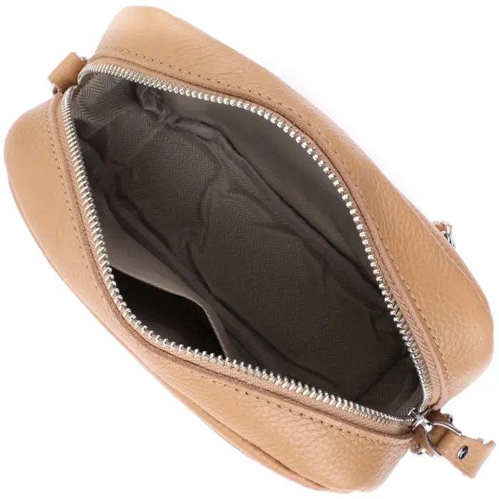 Жіноча сумка крос-боді з натуральної шкіри Vintage 15139 Бежевий