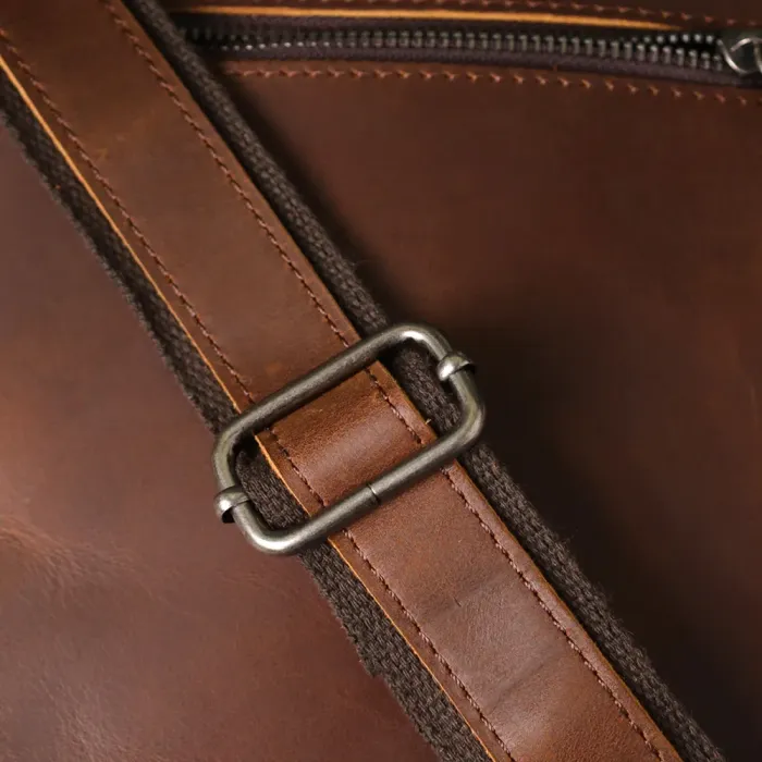 Чоловіча ділова сумка з ручкою для перенесення в руці з натуральної шкіри Vintage 23033 Коричневий