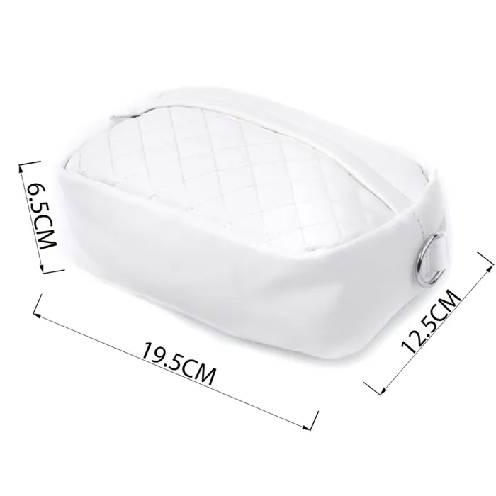 Елегантна жіноча сумка крос-боді з монетницею з екошкіри Vintage 22798 Білий