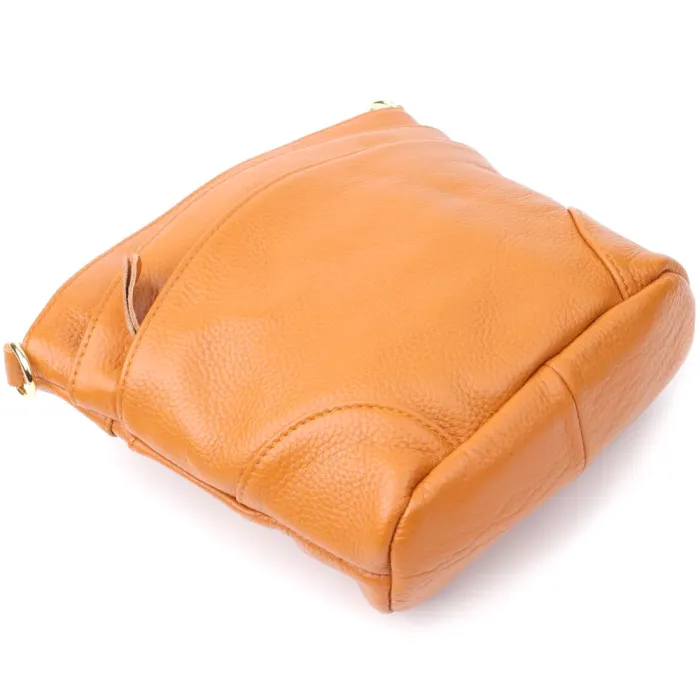 Невелика жіноча сумка з натуральної шкіри 15124 Vintage Рудий