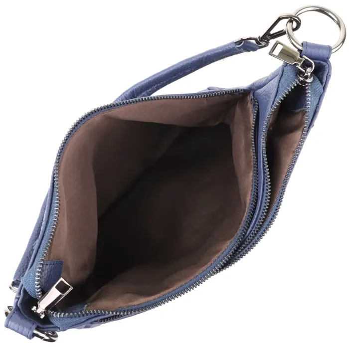 Сумка для жінок на два відділення з натуральної шкіри Vintage 23013 Синій