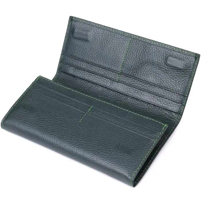 Модний гаманець для жінок із натуральної шкіри ST Leather 23099 Зелений