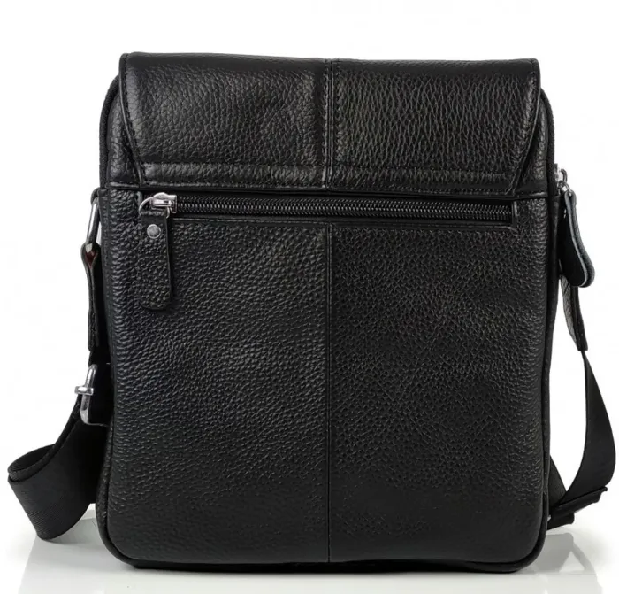 Шкіряна сумка чоловіча 21х24х6, барсетка через плече м'яка, месенджер для гаджетів BEXHILL TD-21334A