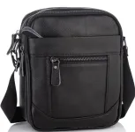Чоловіча барсетка 18х21х7, сумка шкіряна планшетка через плече Tiding Bag SK N5386 чорна