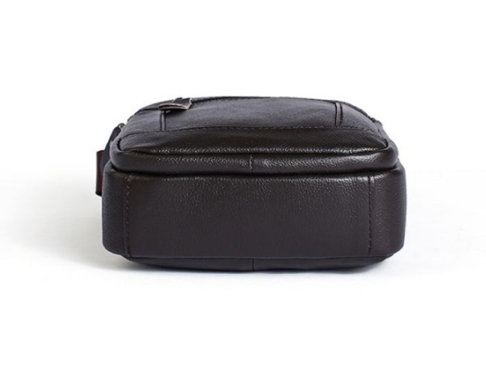 Чоловіча барсетка 18х21х7, сумка шкіряна планшетка через плече Tiding Bag SK N5386 чорна