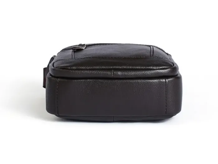 Чоловіча барсетка 18х21х7, сумка шкіряна планшетка через плече Tiding Bag SK N5386 чорна