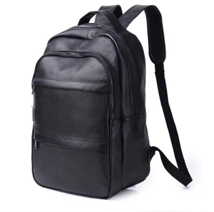 Чоловічий рюкзак для ноутбука та документів 28х42х18, сумка на спину з натуральної шкіри Tiding Bag B2-37342A