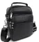 Чоловіча сумка-барсетка шкіряна 22х24х8 / месенджер на одне плече для міста та подорожей, чорний