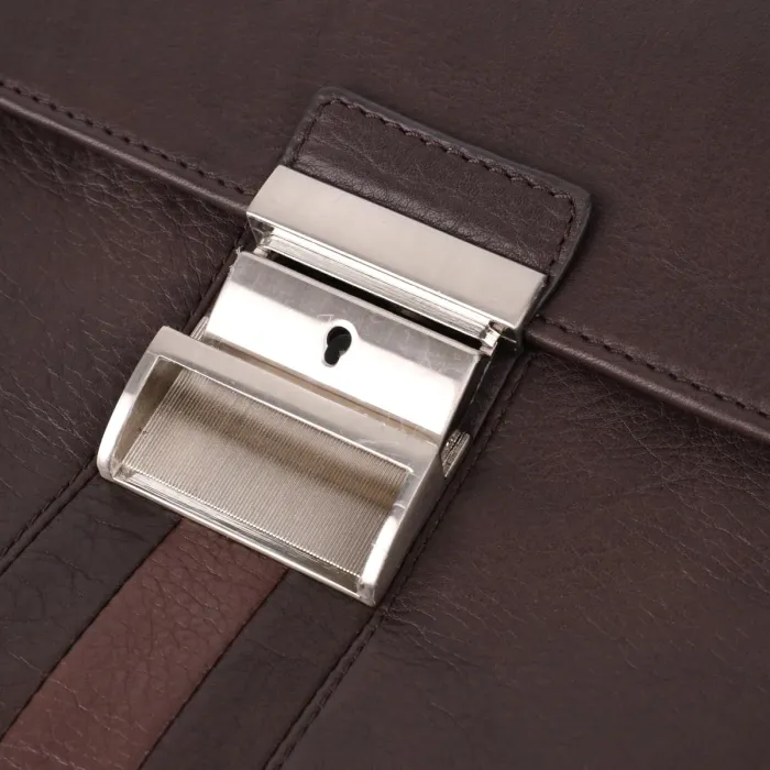 Стильна чоловіча сумка для ноутбука з натуральної шкіри Tony Perotti 20903_1 (9514 moro) Коричневий